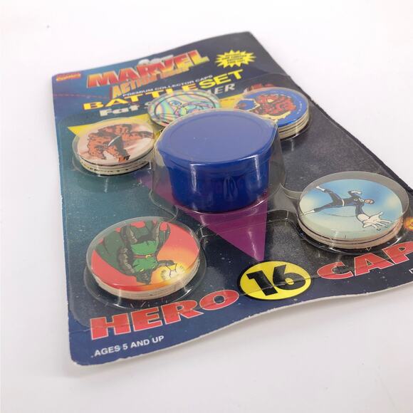 Marvel Comics Action Hour pogs Battle Set 1994 New in Sealed Package vintage - Picture 2 of 5